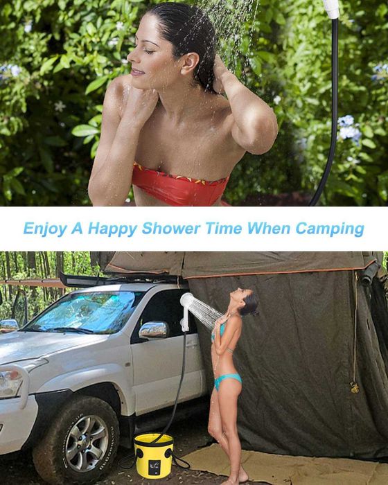 Chuveiro portátil de campismo, novo