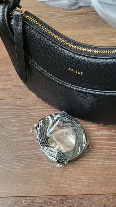 Стильна чорна шкіряна сумка  | універсальна, трендова модель