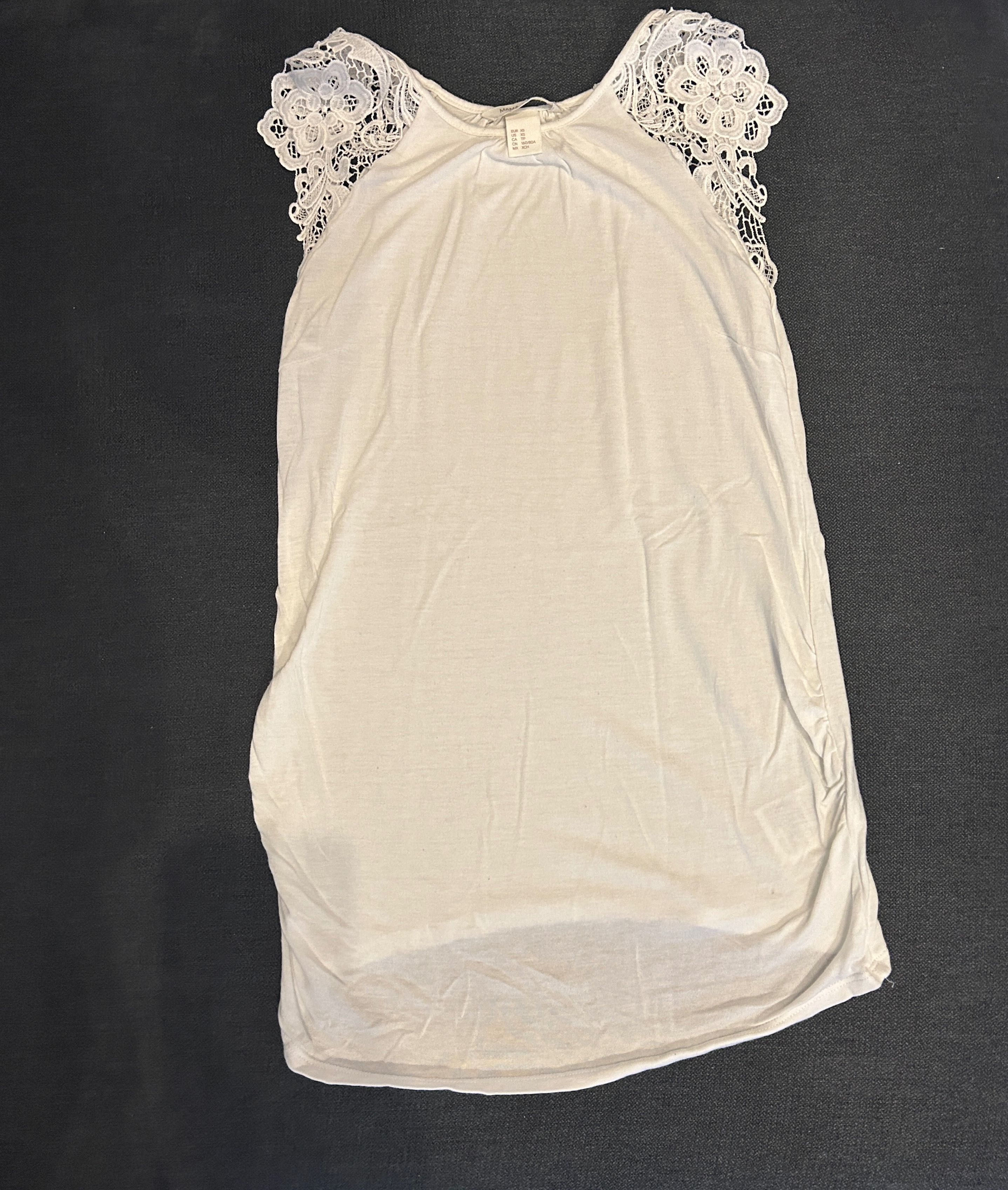 Koszulka ciążowa z koronką XS H&M