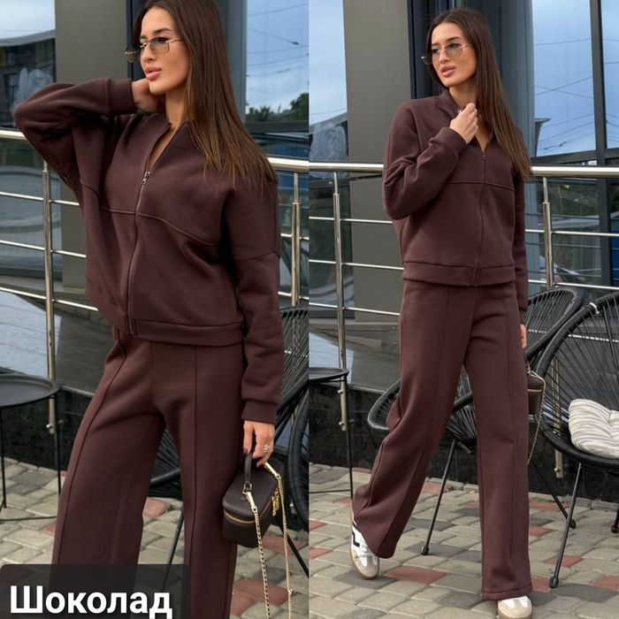 ‼️Жіночий костюм на ФЛІСІ в стилі ZARA. Р: 42-46, 48-52