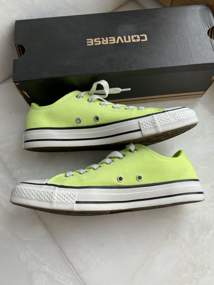 Nowe trampki Converse buty neonowe zielone 38 39