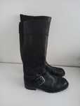 Czarne skórzane kozaki Clarks rozmiar 39
