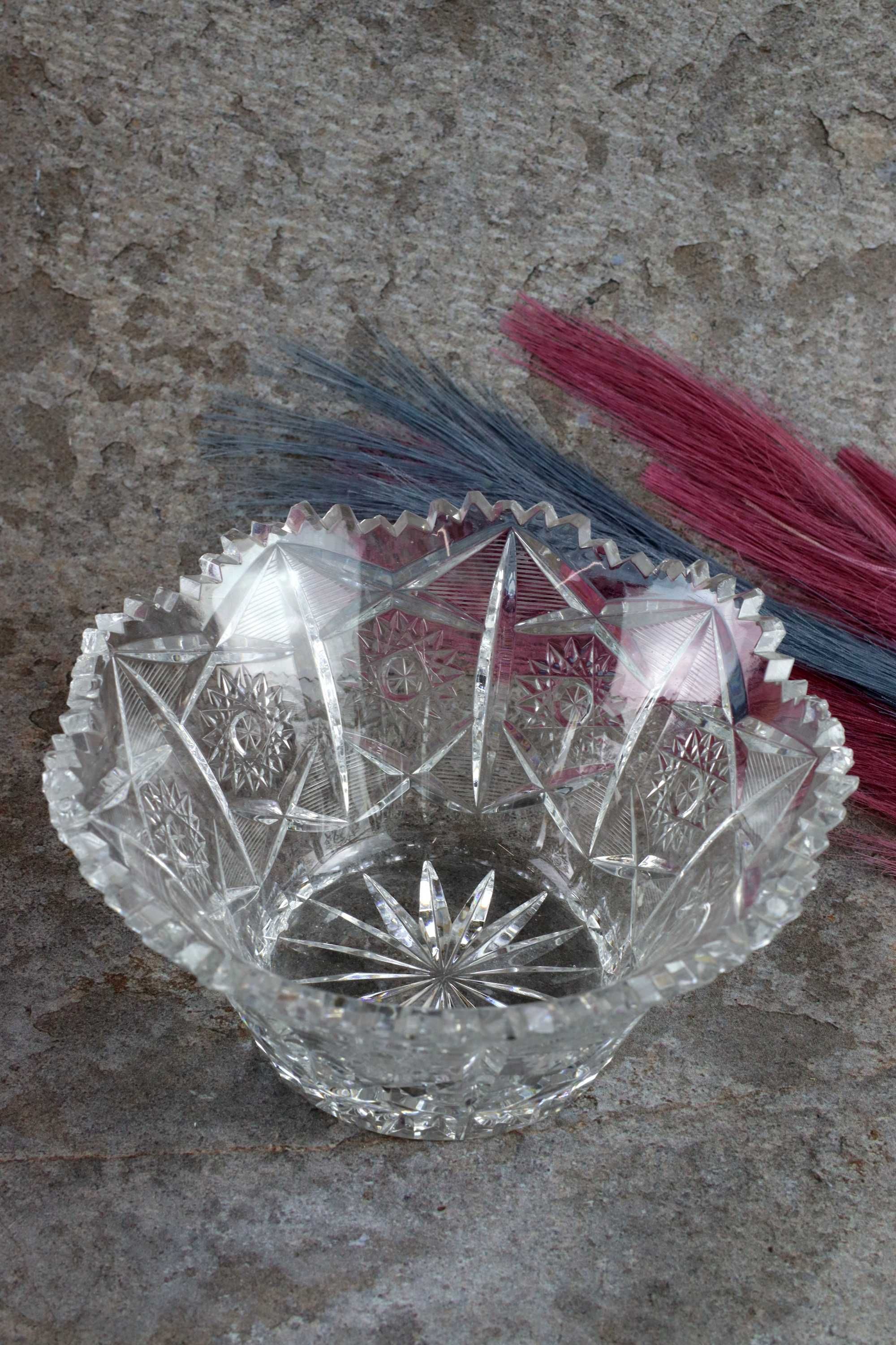 Kryształowa miska misa kryształ szkło prl vintage