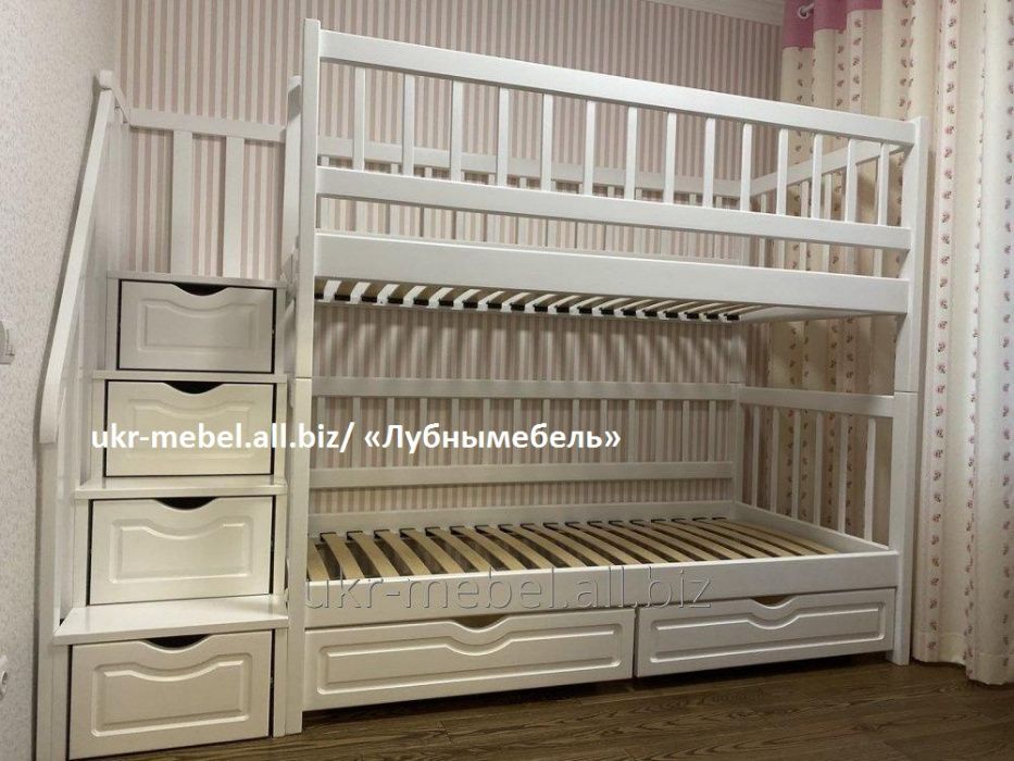 Двухъярусная деревянная кровать Виола, двоярусне ліжко