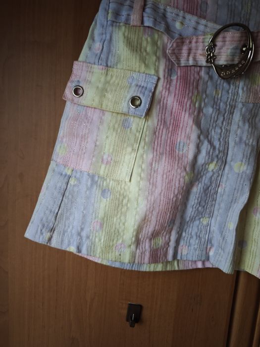 Spódnica dziewczęca rozmiar 140 pastelowa z paskiem