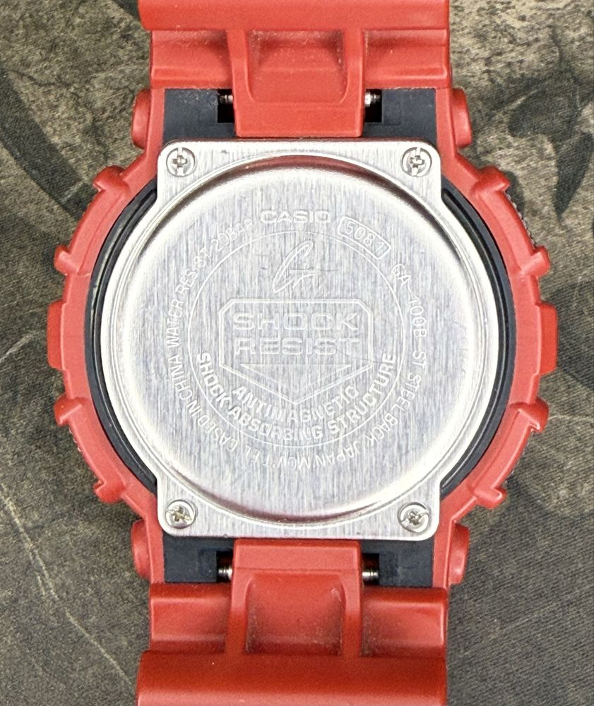 Часи / Годинник Casio G-Shock GA-100B-4AER RED — Оригінал