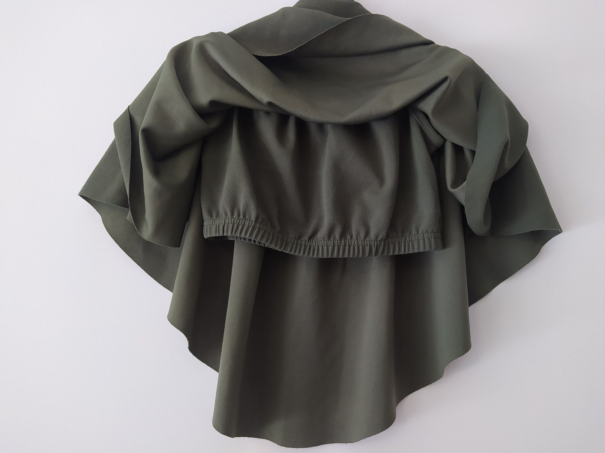 Ciemnozielona oliwkowa khaki bluzka damska oryginalny krój  36 S