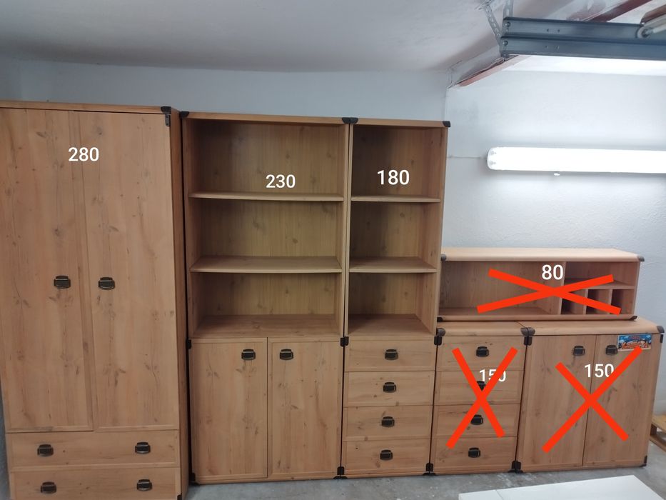 Zestaw mebli BRW Black Red White Indiana meblościanka