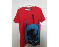 T-shirt czerwony Batman oversize