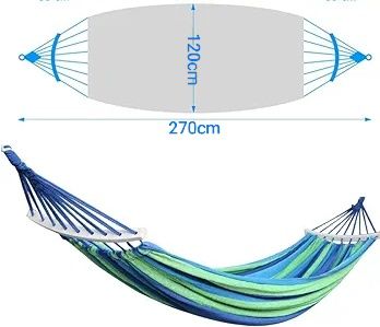 Hamak ogrodowy 270x120cm niebieski K591