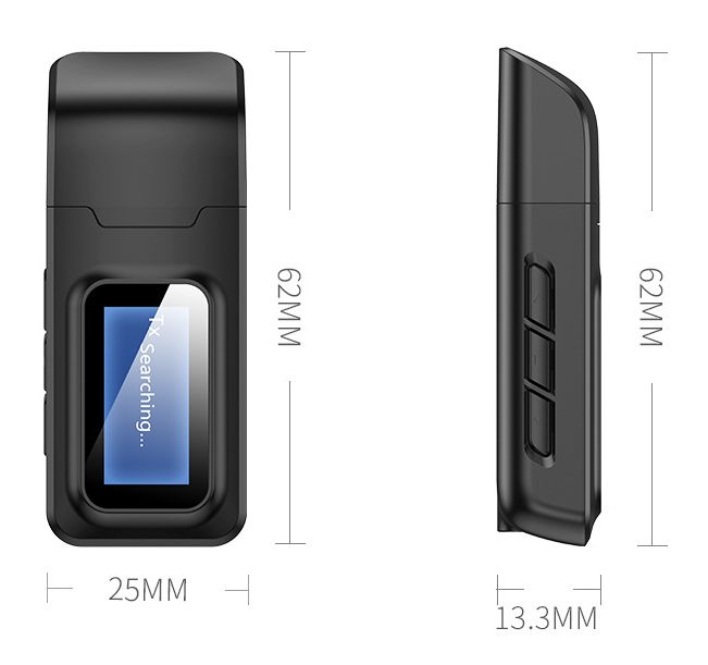 Bluetooth-адаптер v 5 с дисплеем BT-819 приемник/передатчик блютуз AUX