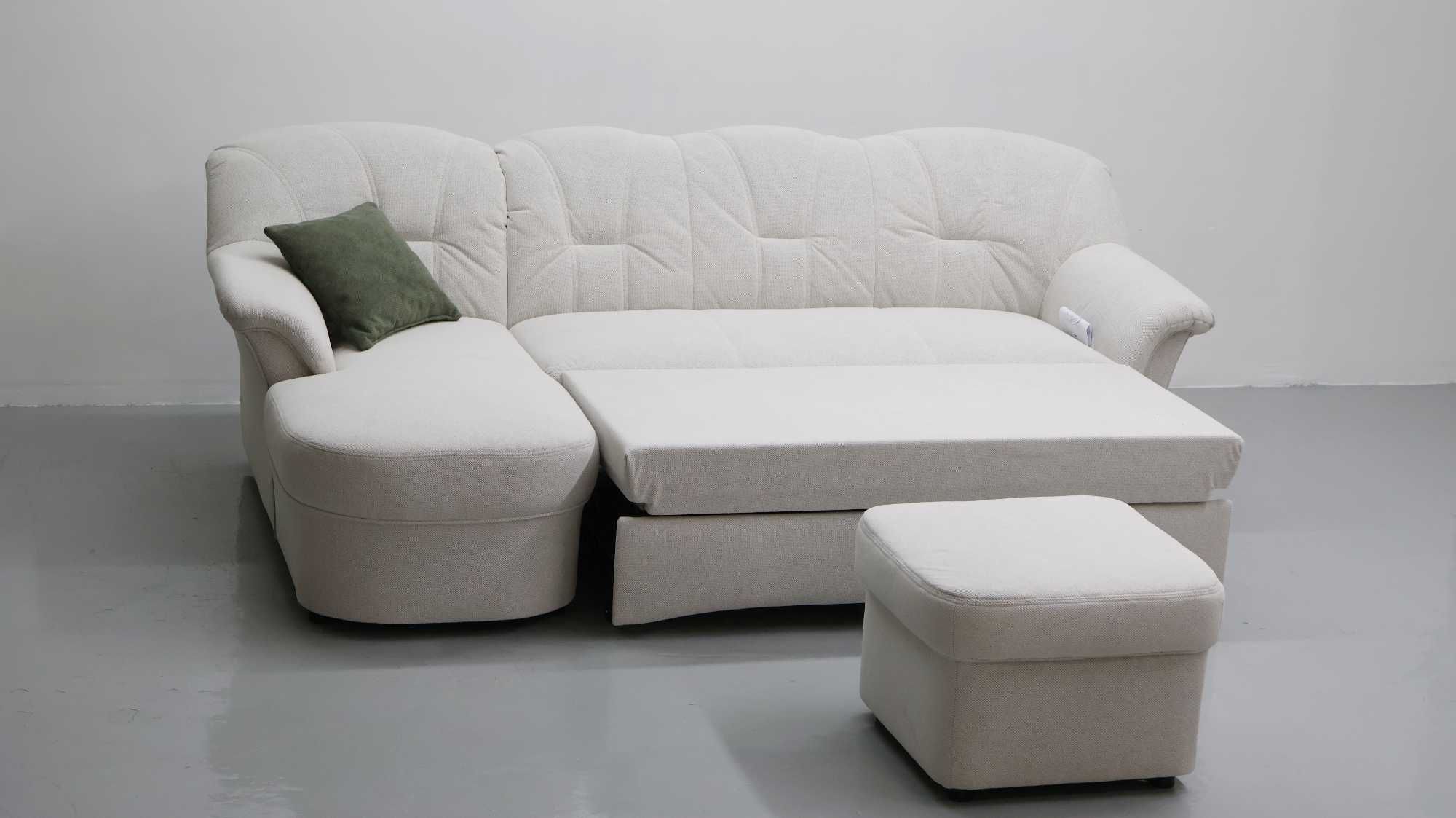 THD NOWY narożnik z funkcją spania + pufa KANAPA sofa rogówka tkanina