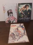 Placas quadros madeira harry Potter Tintin  Audrey Hepburn