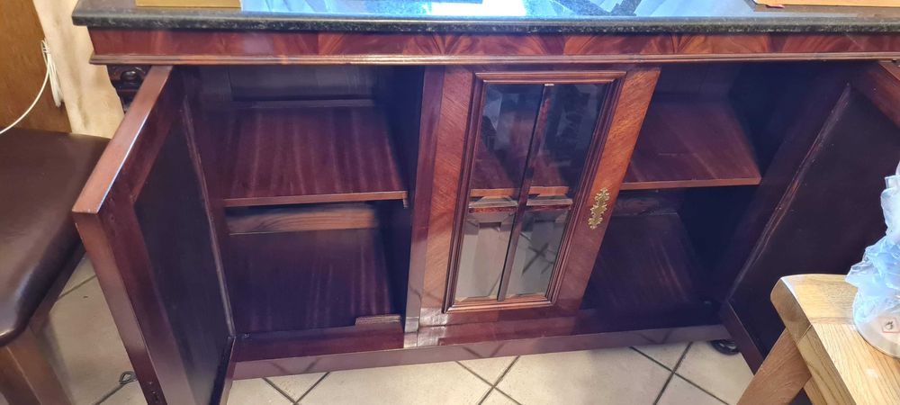 Szafka do salonu, komoda, blat granitowy, reprodukcja antyku