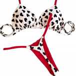 Dwuczęściowy Strój Kąpielowy Mikro Bikini Sexy Stringi w Serca - L