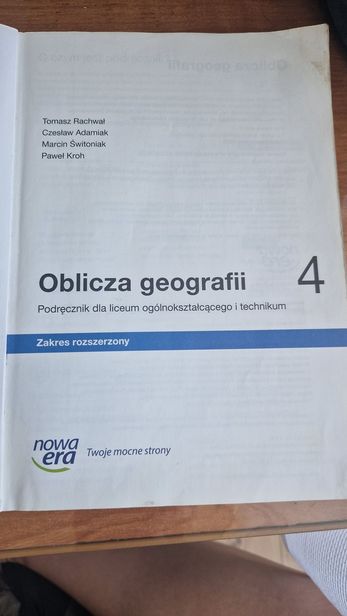 Podręcznik Oblicza Geografii 4  zakres rozszerzony