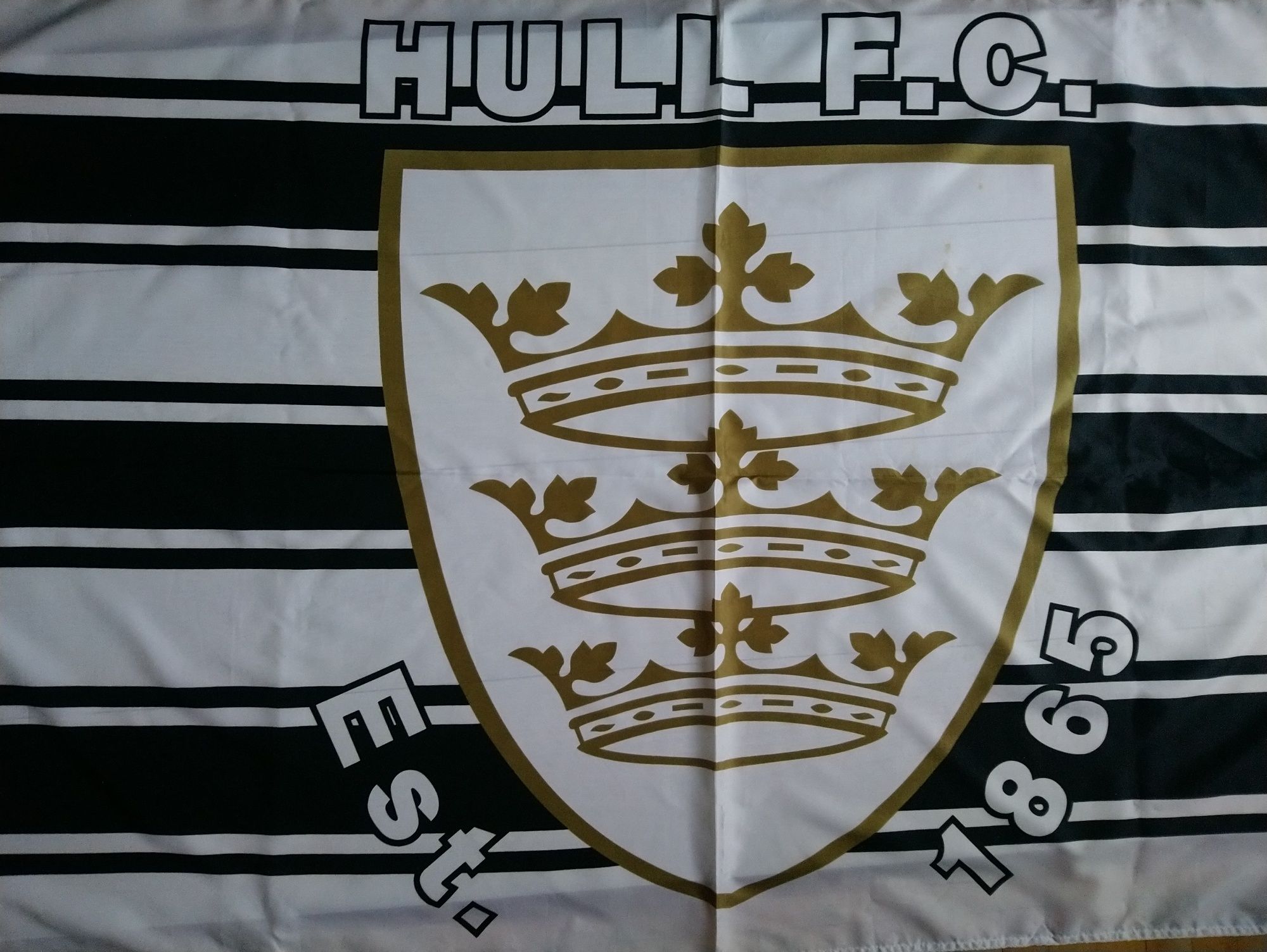 Спортивний прапор Hull F. C. Est. 1865 розмір 90×150 см