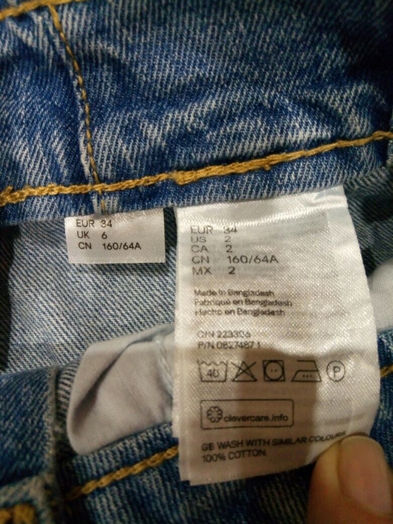 h&m новая XS джинсовая юбка