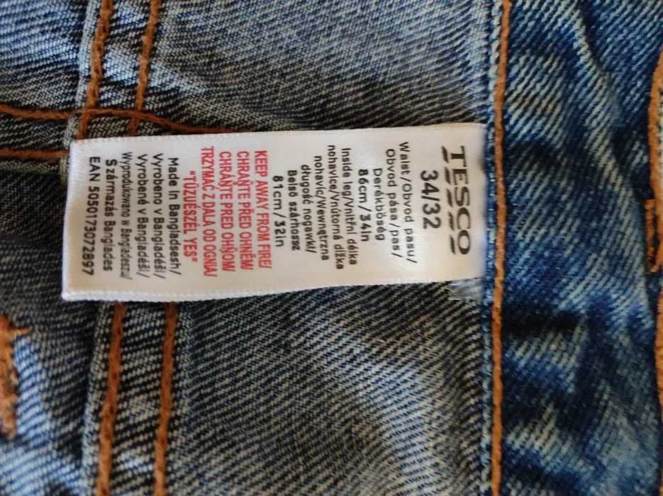 Spodnie męskie jeansy nowe 34/32