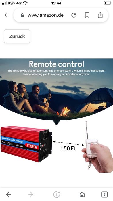 Інвертор 3000/6000 ETREPOW Pure SINE