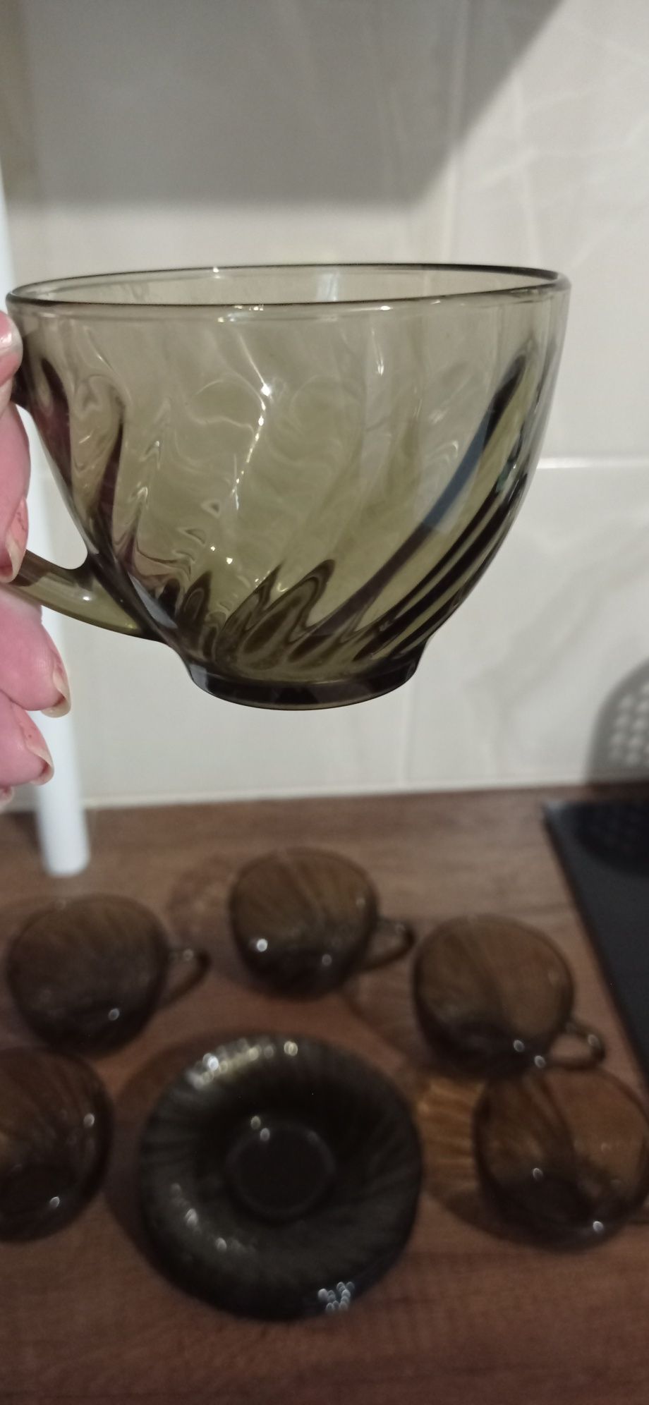 Кофейный стеклянный сервиз.