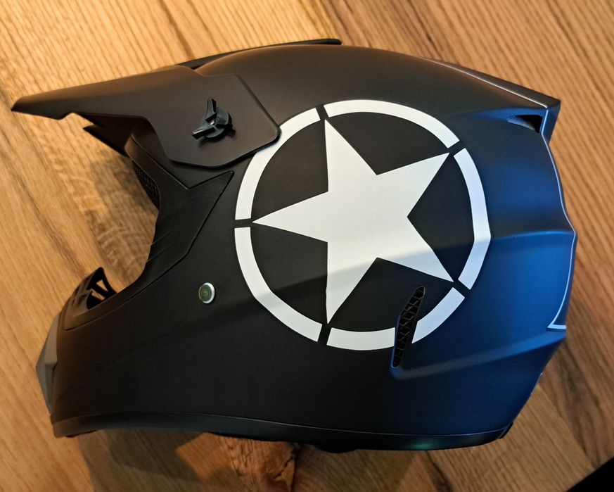 Kask FullFace - Czarny, matowy