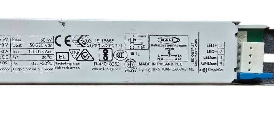 новий Лед драйвер Philips Xitanium  60W, 0.15-0.5A, 220V, TD16 230V