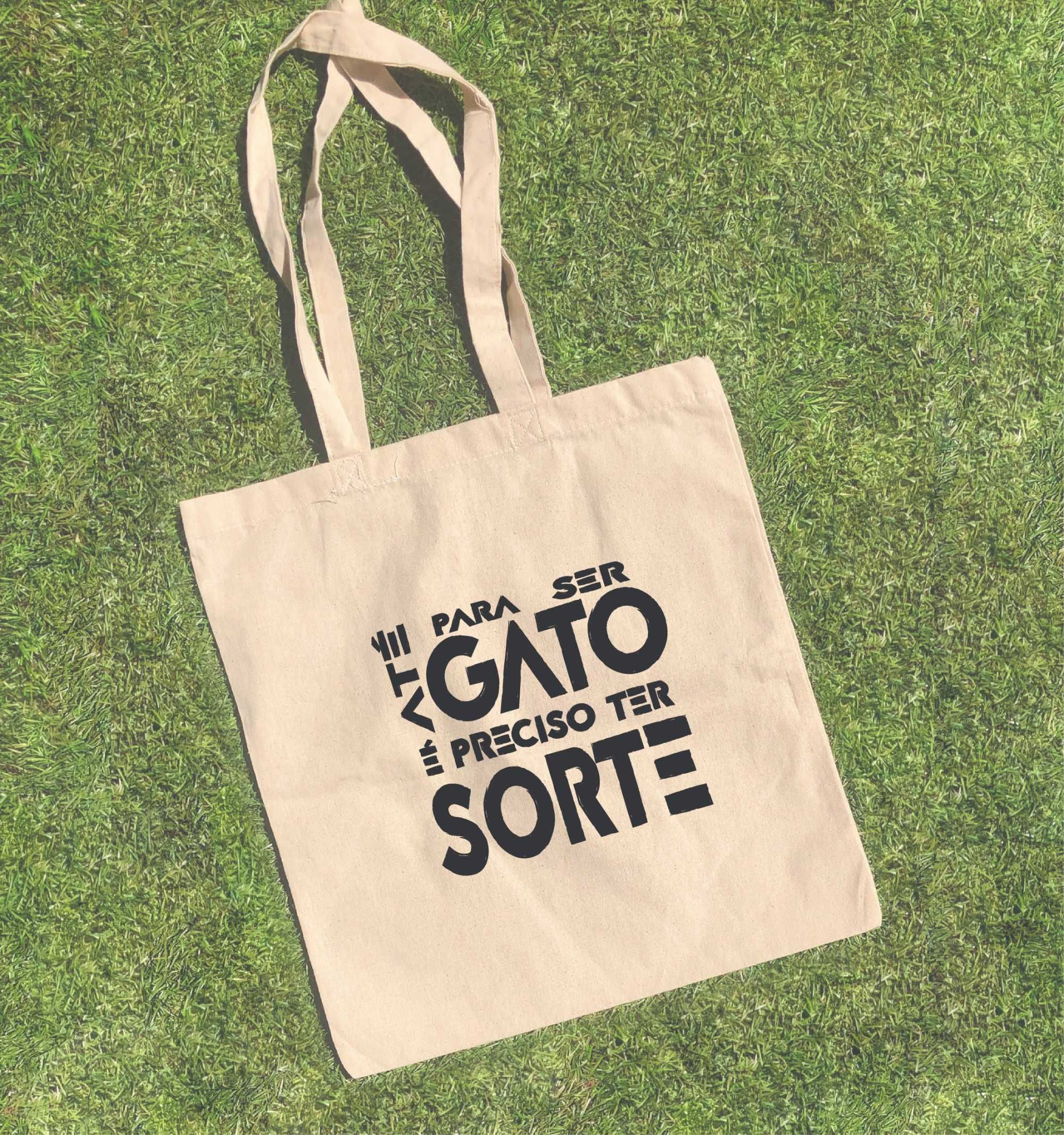 Sorte para ser Cão Tote Bag Saco Pano Cru - PORTES GRÁTIS