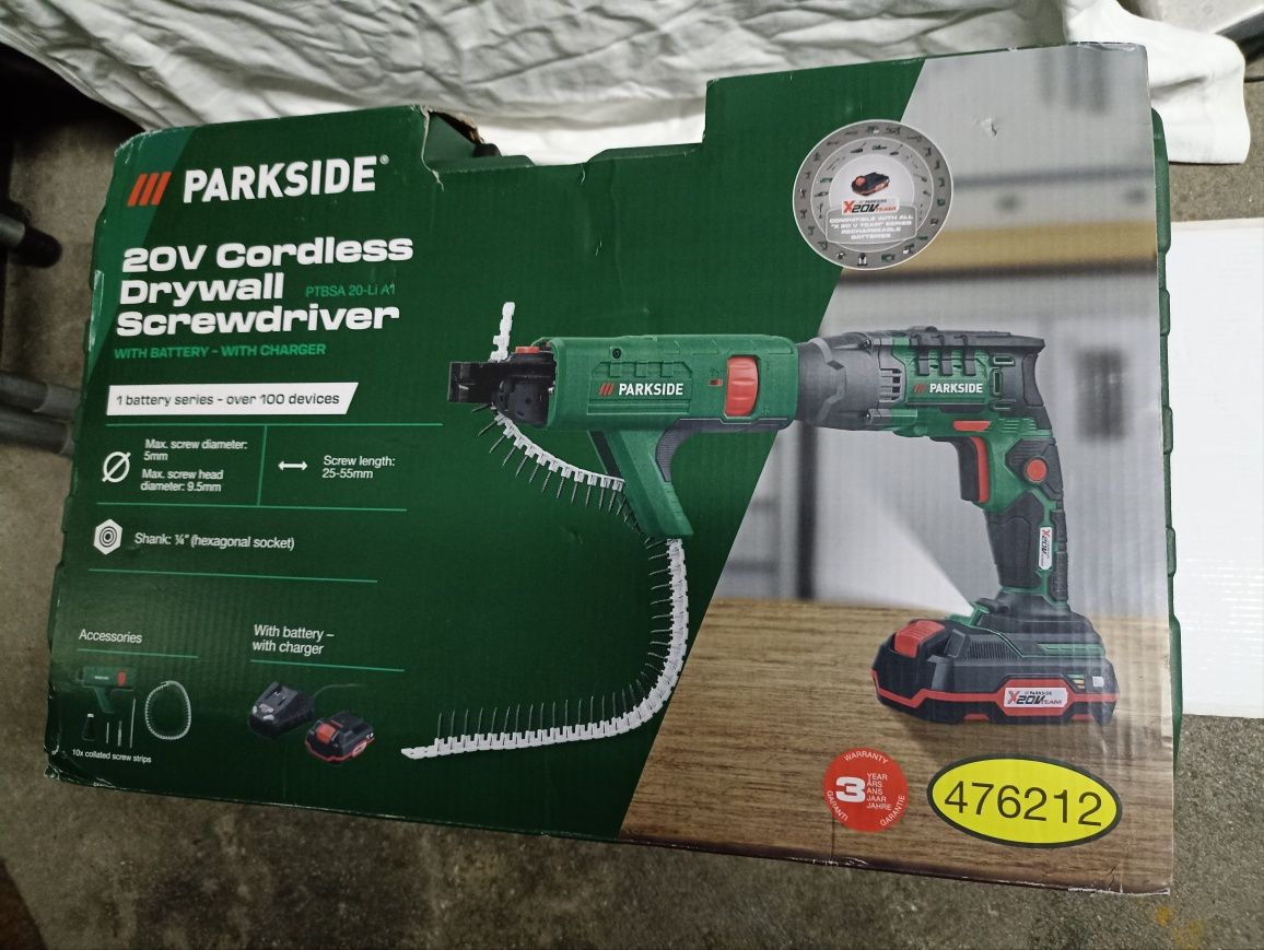 Aparafusadora Parkside 20V para pladur