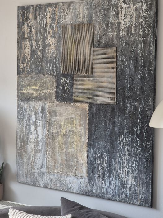 Obraz malowany ręcznie na płótnie abstrakcja 100x120