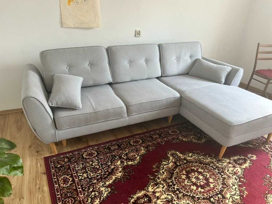 Sofa, szara 3 osobowa, rozkładana