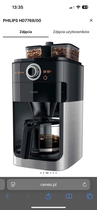Ekspres przelewowy z mlynkiem Philips