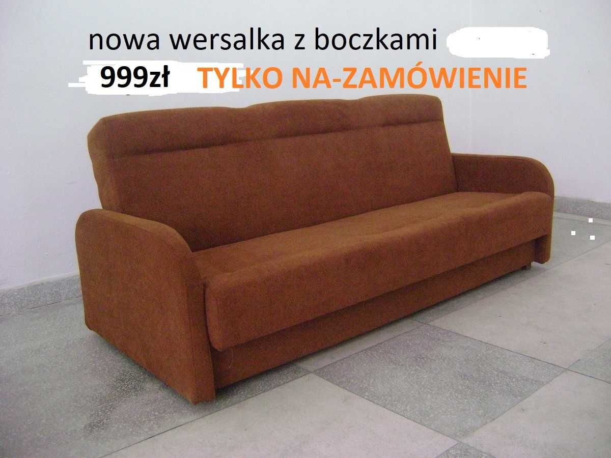 Nowe Wersalki -kolor szary-na sprezynie-z pojemnikiem posciel-799zl