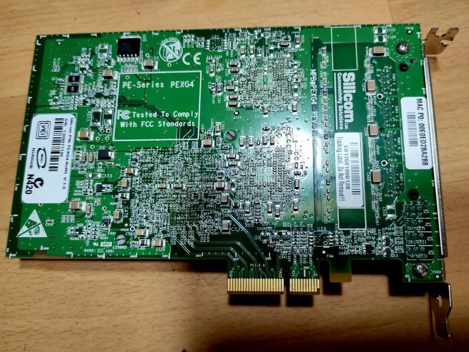 Сетевая карта Silicon 4-port PEXG4-ROHS
