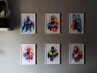 Conjunto de Quadros A4 Super Heróis