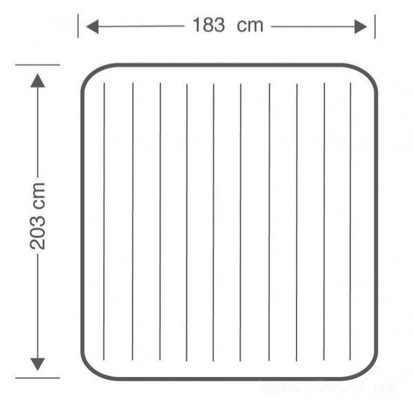 Надувной матрас Intex 64755 велюровый 203х183х25 см