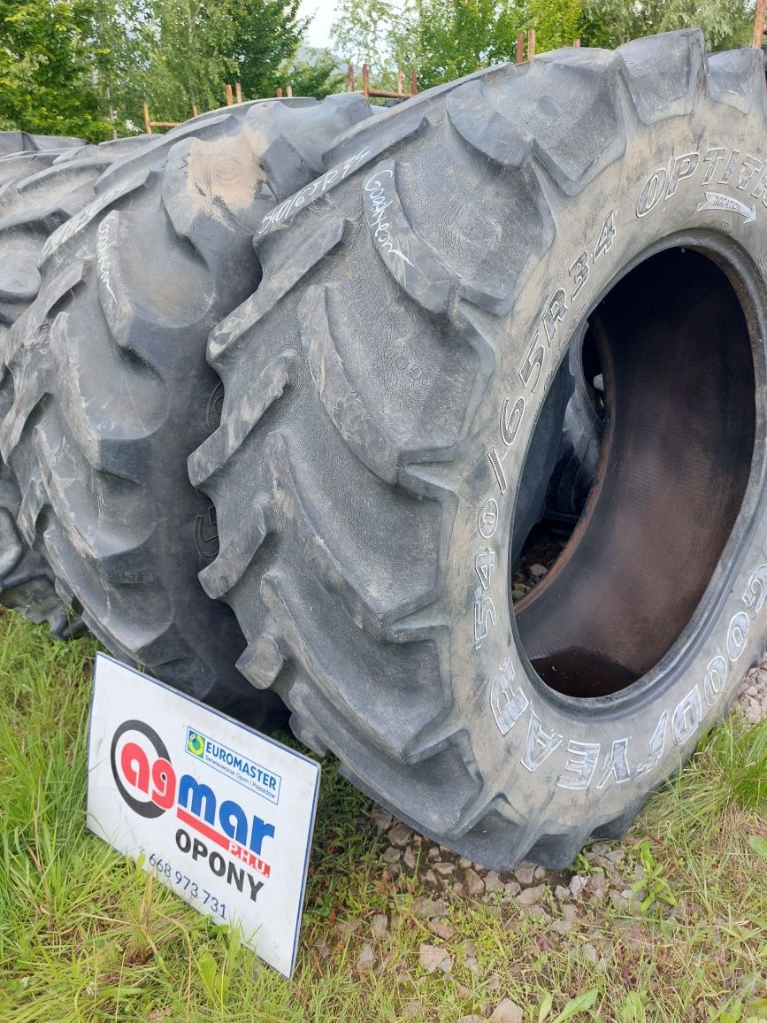 540/65R34 Goodyear opony używane rolnicza para