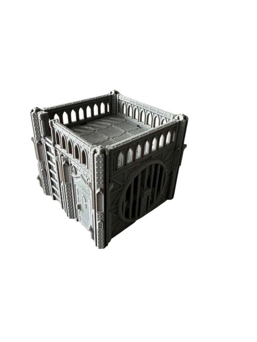 Stróżówka z komputerem, teren do gier bitewnych grimdark, sci-fi, druk