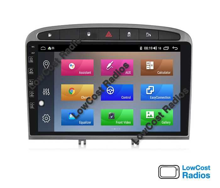 Auto Rádio GPS Android Peugeot 308 e 408 de 2010 a 2016 - Wifi, BT