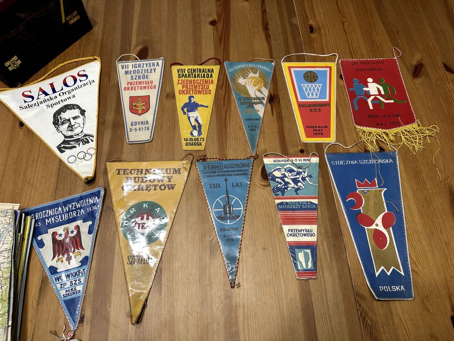 Proporczyki PRL - 11 sztuk | Turnieje Sportowe / Szczecin