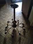 LAMPA SUFITOWA PRL. Drewno i metal