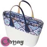 organizer do OBAG MINI +OPASKA kafelki chabrowy 2 kieszenie OMAY