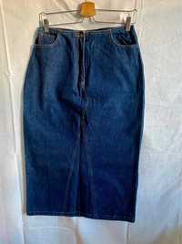 Długa spódnica jeansowa