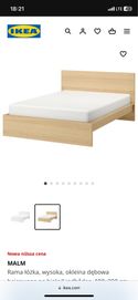 Łóżko 180x200 IKEA MALM z dnem łóżka LONSET