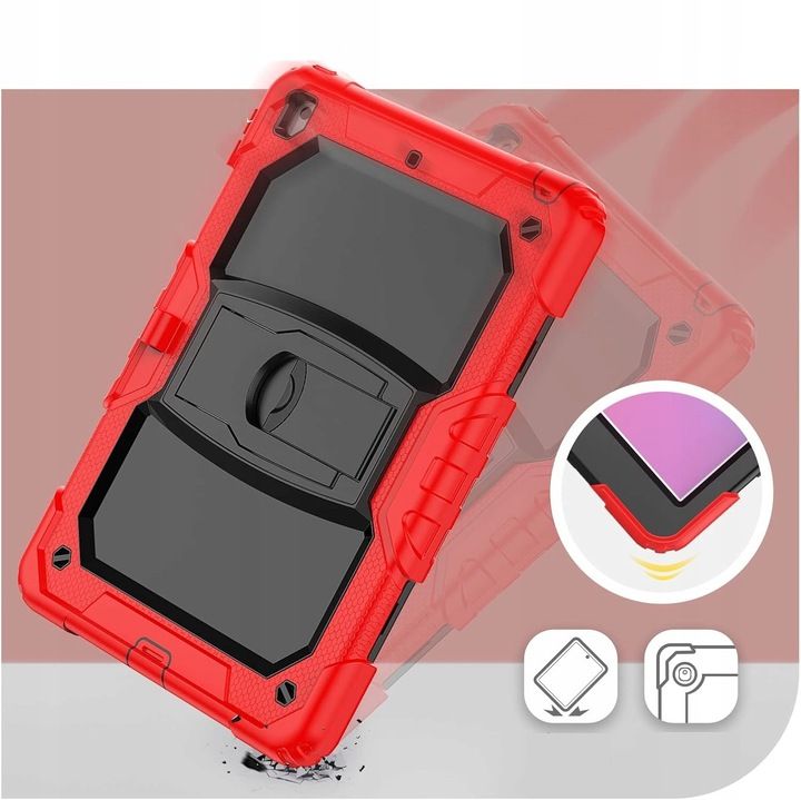 Etui do iPad Pro 11/Air 5/4 z Podstawką i Miejscem na Rysik Czerwone