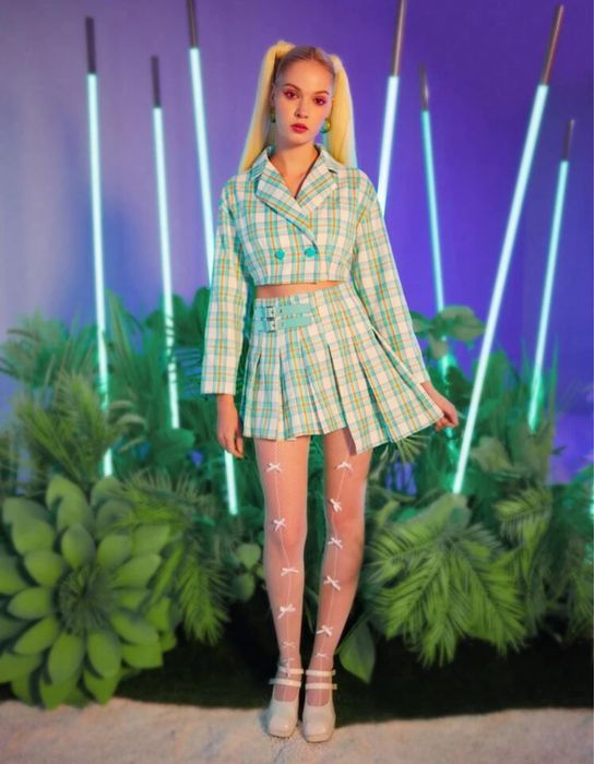 Conjunto Xadrez Fashion – Estilo Vintage Moderno