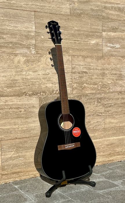 Гітара акустична Fender CD60 S BLK как новая Цельный топ