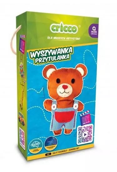 Wyszywanka-Przytulanka Miś CRICCO. Cricco