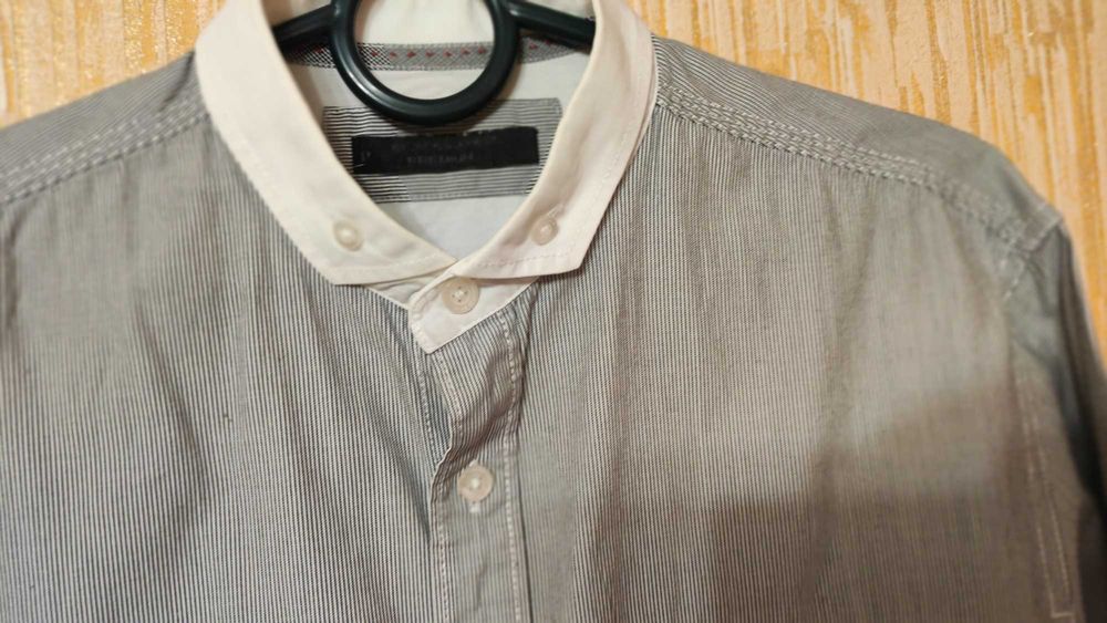 Приталенная котоновая рубашка jacks&jones на подростка , р.42-44/S
