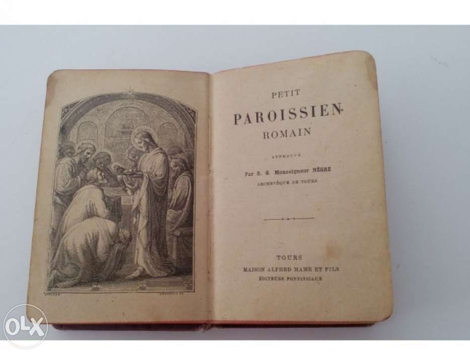 Missal, livro de orações Petit Paroissien Romain